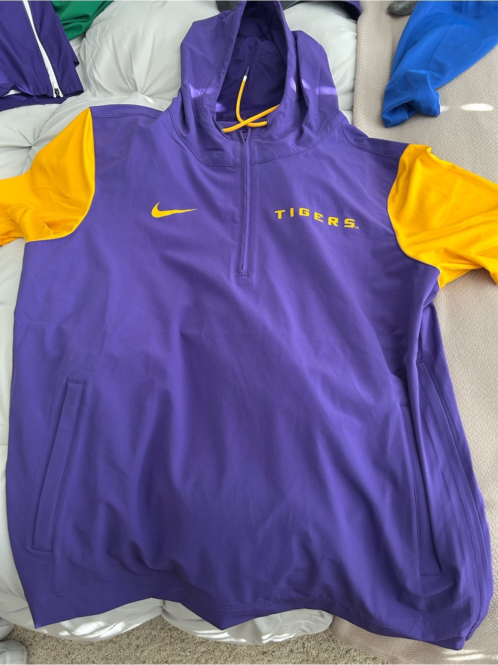 LSU Nike Purple and Gold Tigers Hooded Pullover